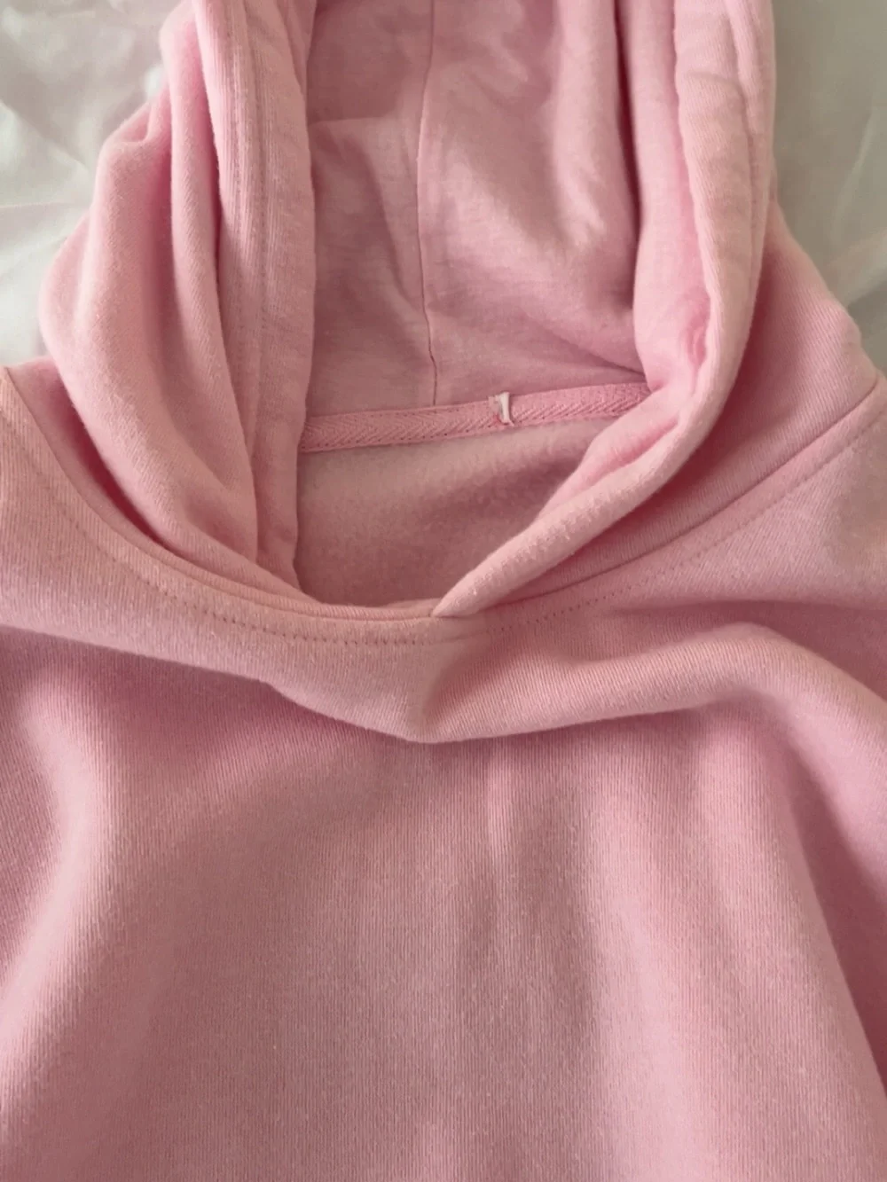 Pink Pullover Hoodie - Women's Cozy Fleece Sweatshirt - Picture 3 of 3